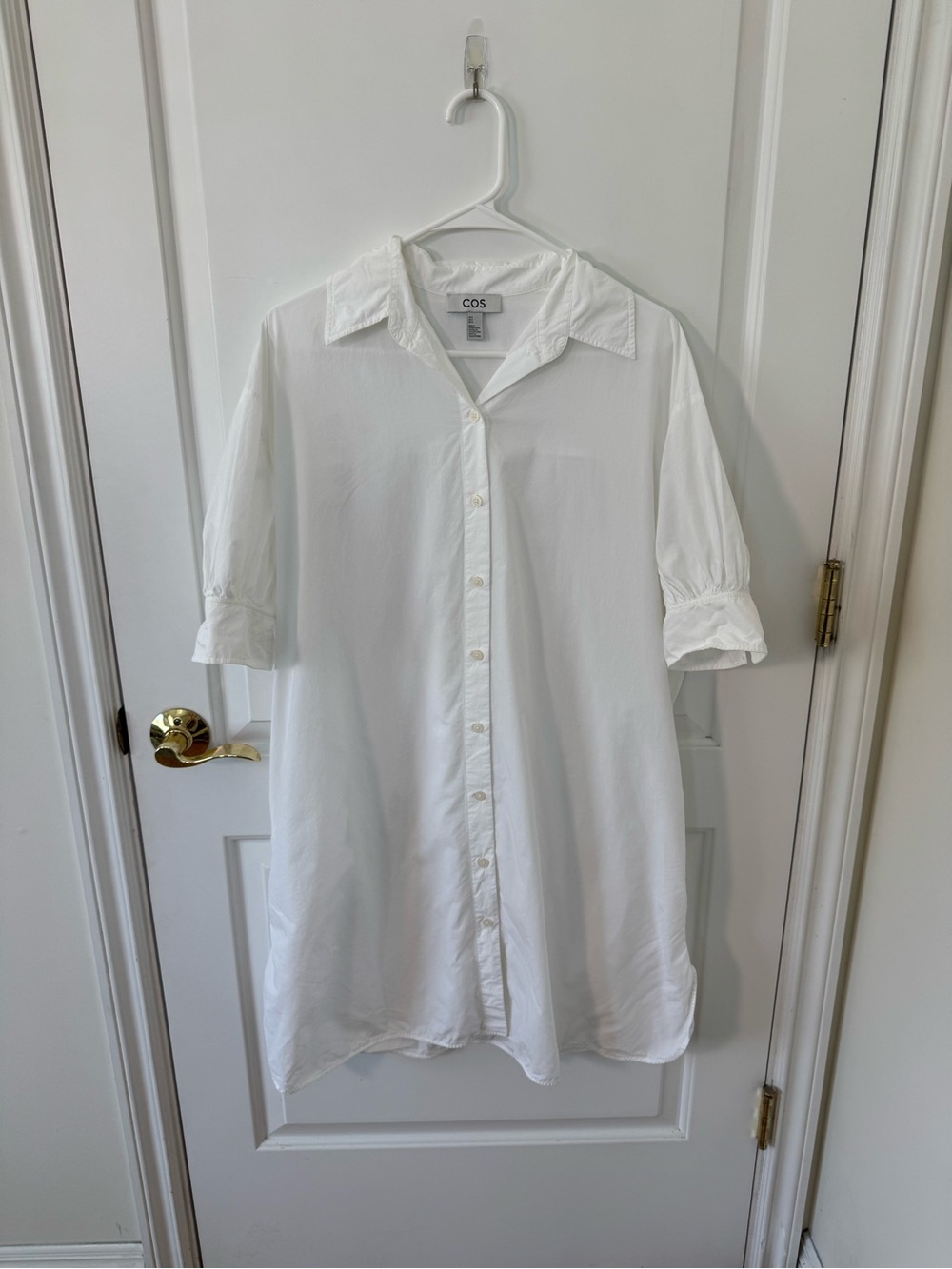 Cos Button Down Cotton Shirt Dress Size 6